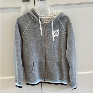 Peloton Heather Gray Zip-Up Hoodie